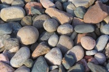 Assorted lösa runda stenar