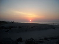 Solnedgång på beach