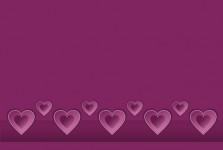 Purple hearts background
