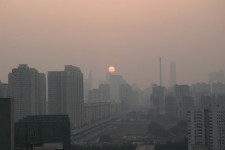 Beijing zonsondergang