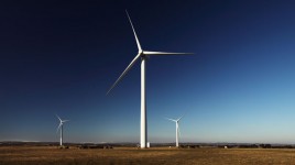 трех ветряных турбин