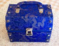 Boîte à bijoux bleue