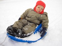 Boy on the sled