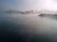 Mist op het water