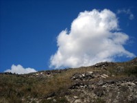 Cloud in den Bergen