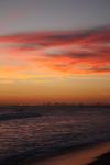 Zonsondergang op een California Beach