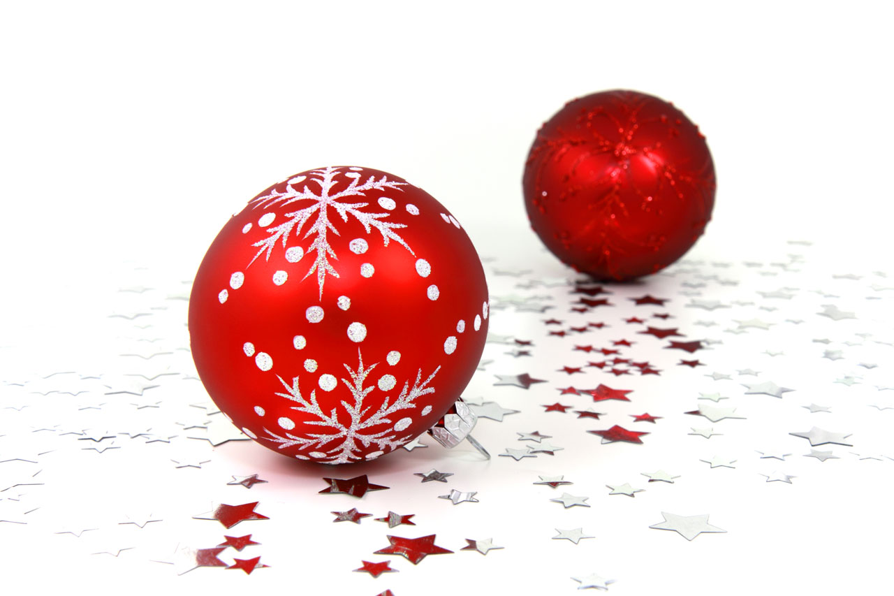 Rode Kerstballen