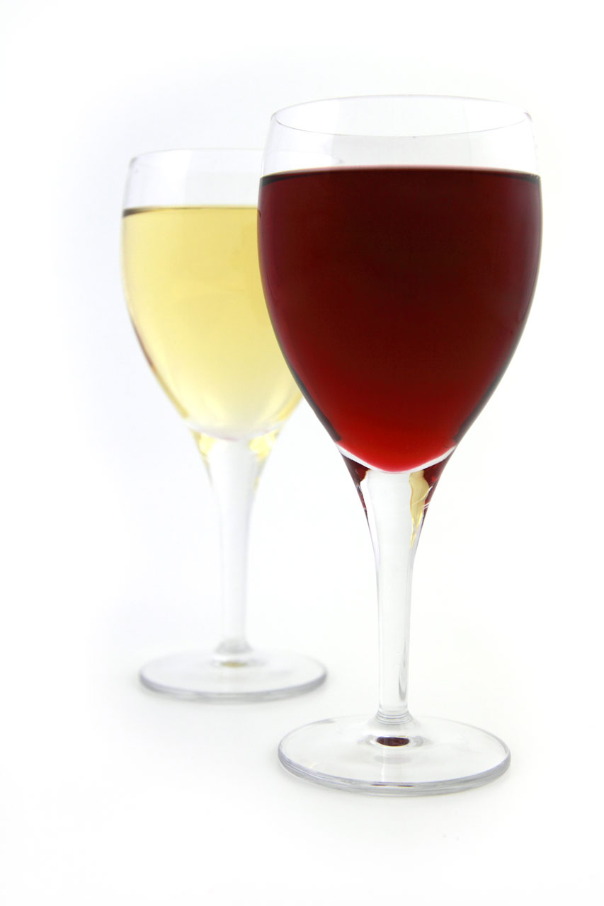 红色和白色wine