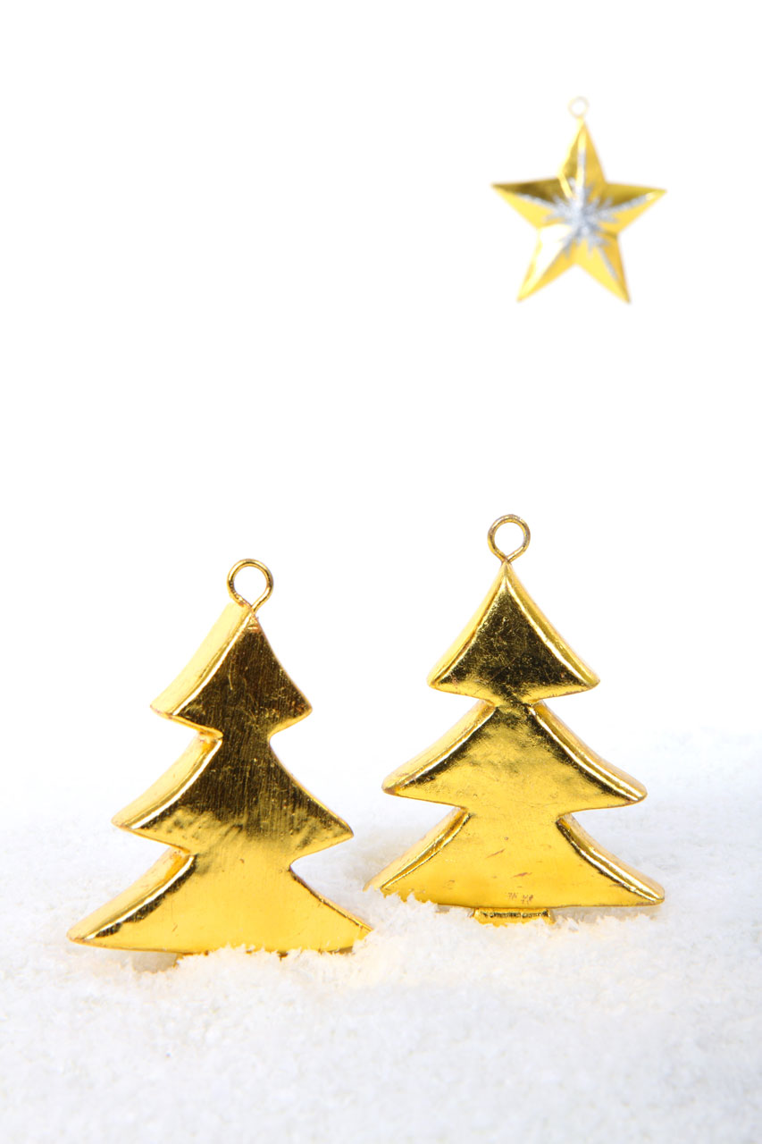 árvores de ouro com a estrela