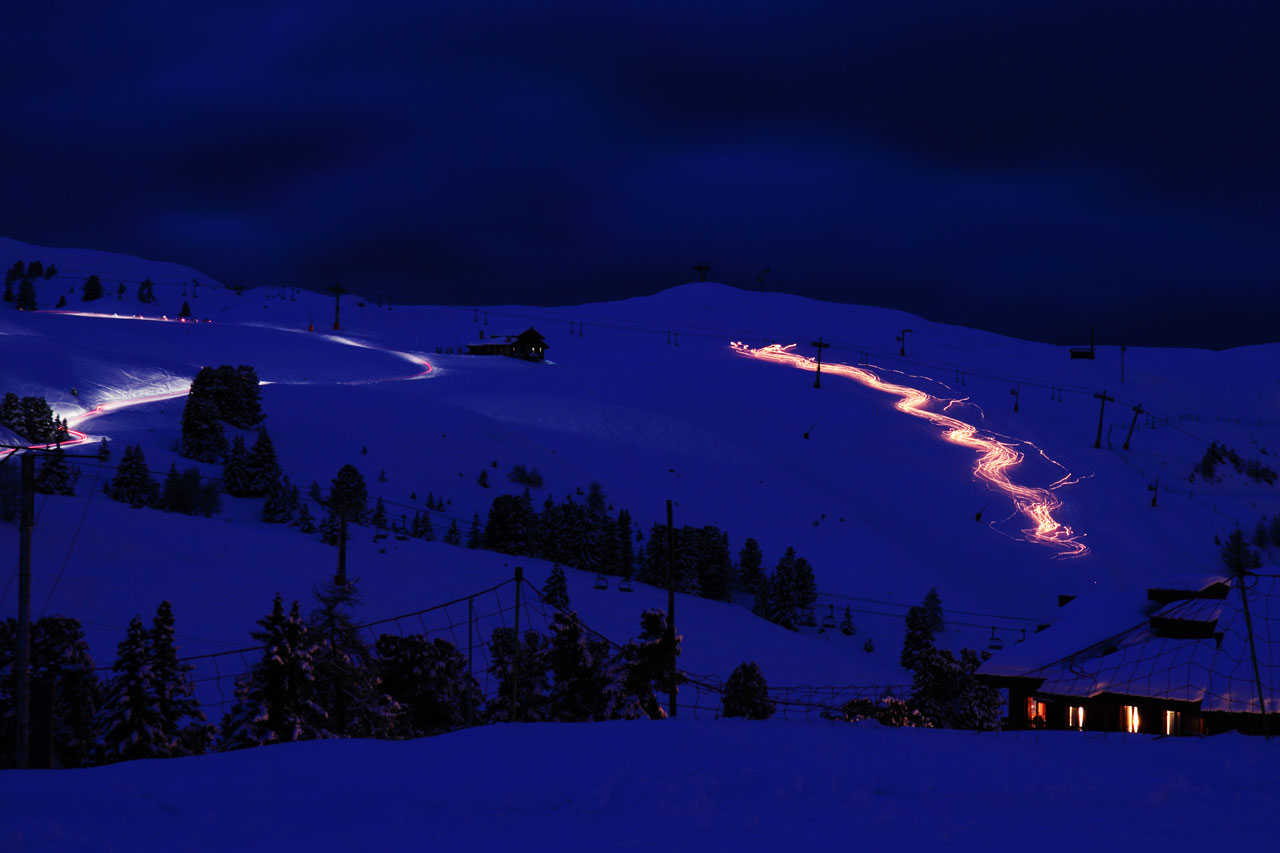 滑雪的灯