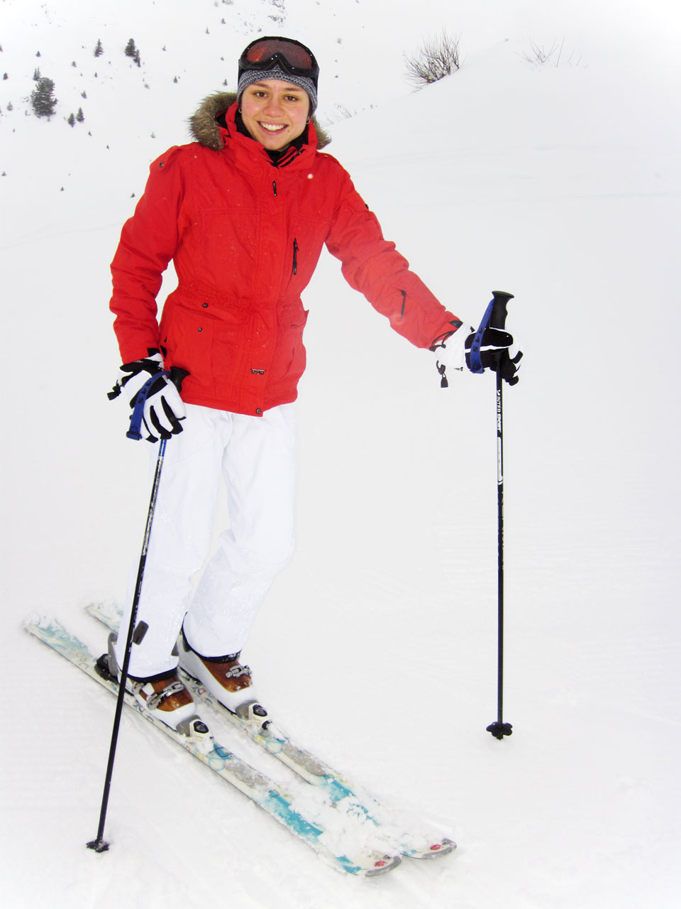 Weiblichen Skifahrer