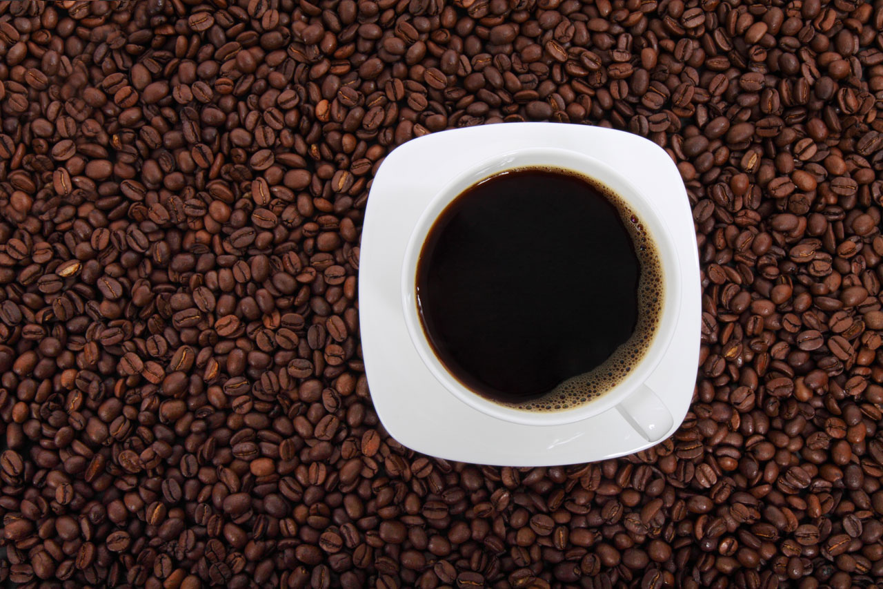 Csésze kávé felülről