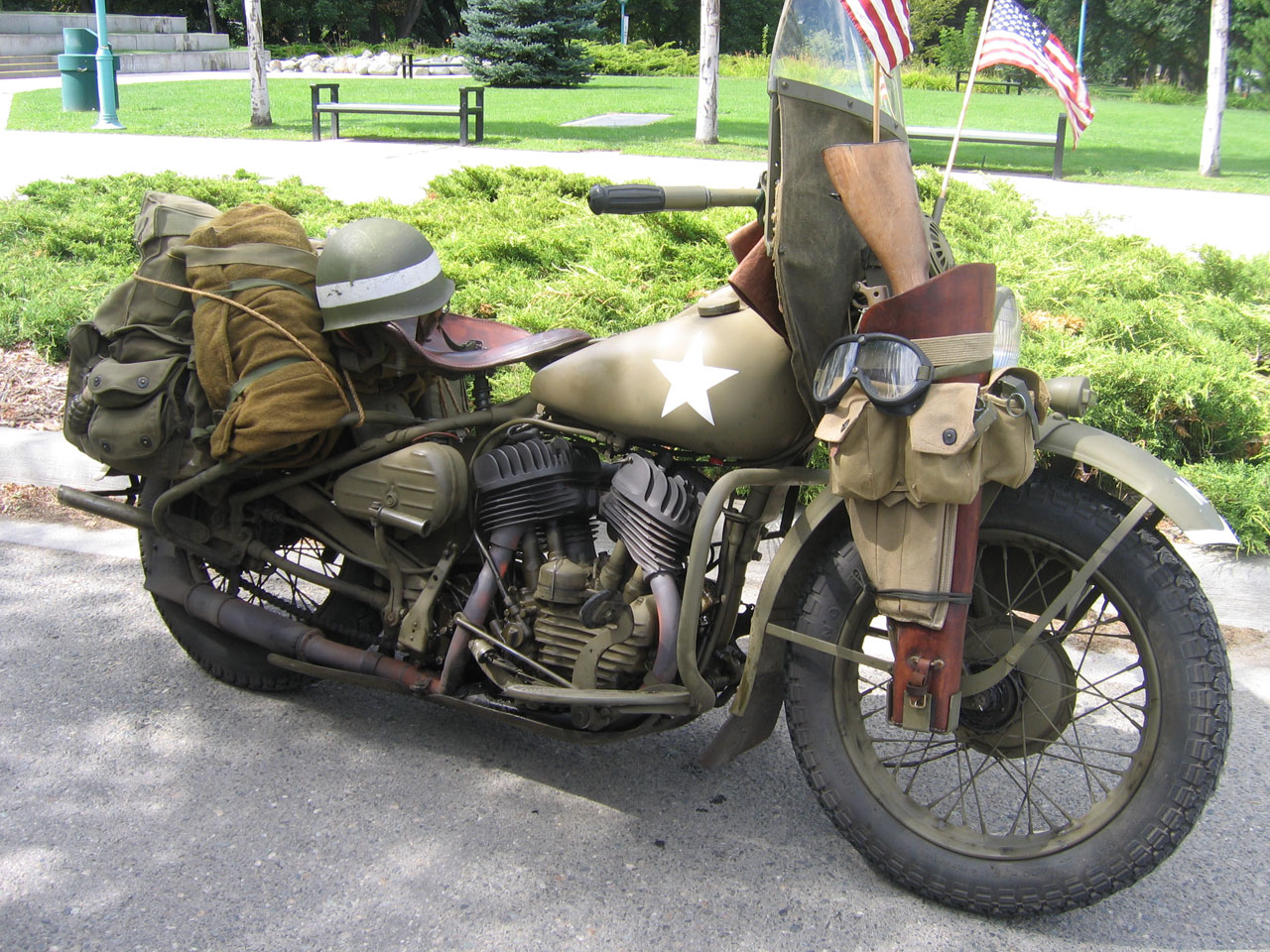 Vintage Vojenské Motocykl