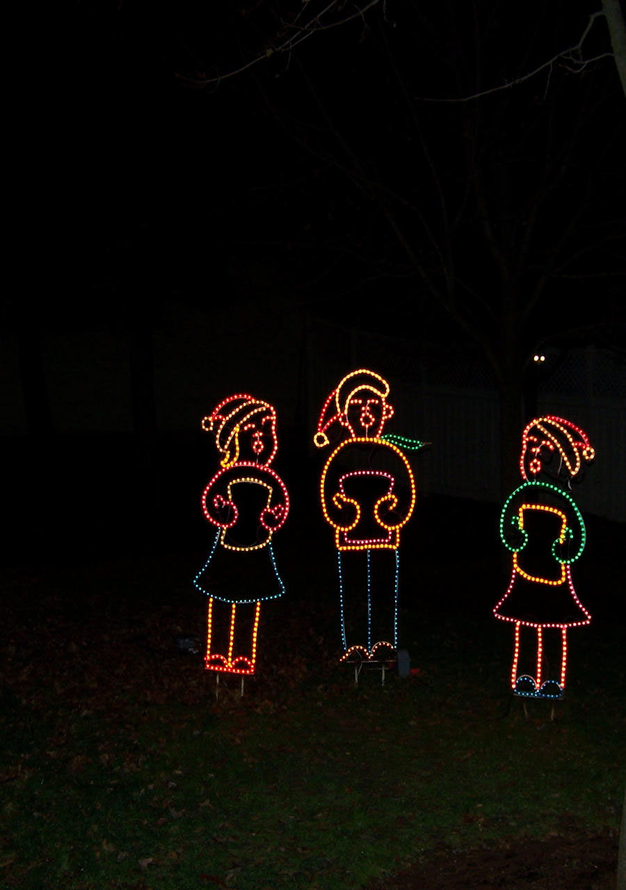 Three Carolers Christmas Lights