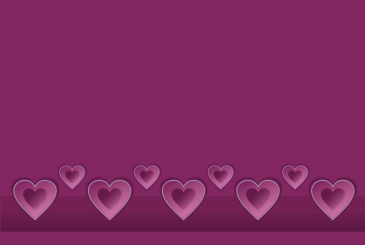 Purple hearts background