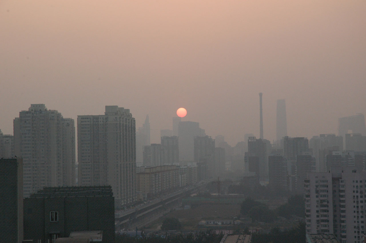 Zachód słońca Pekin