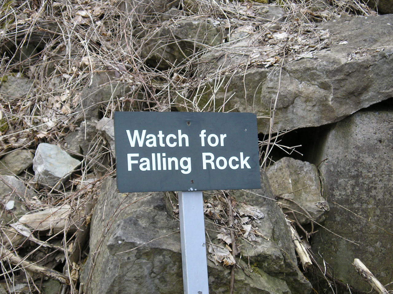 Les chutes de pierres
