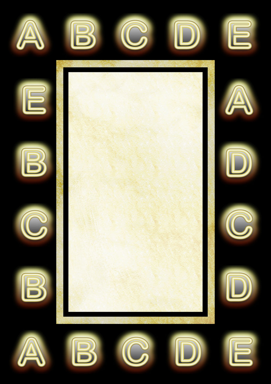 Alfabeto cartas com borda