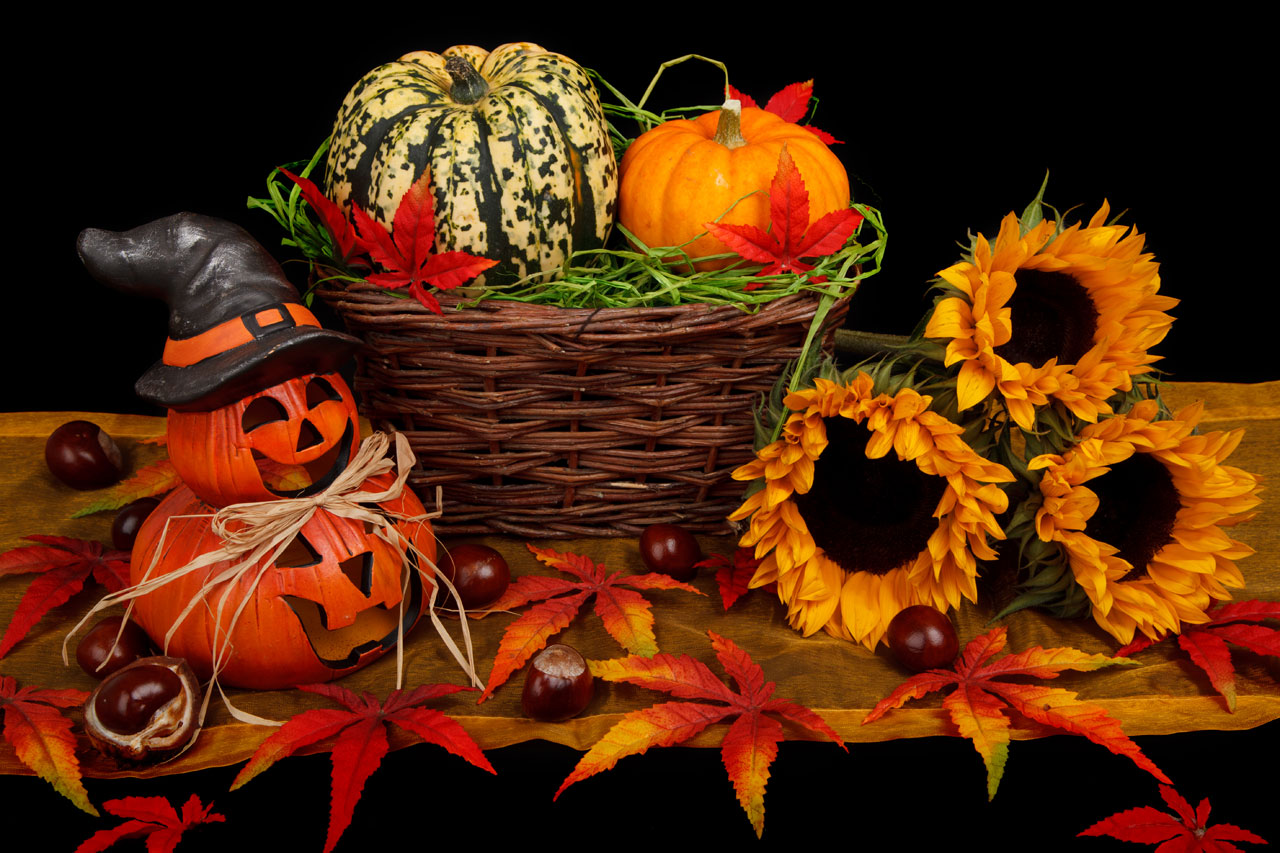 Halloween dekoration på hösten