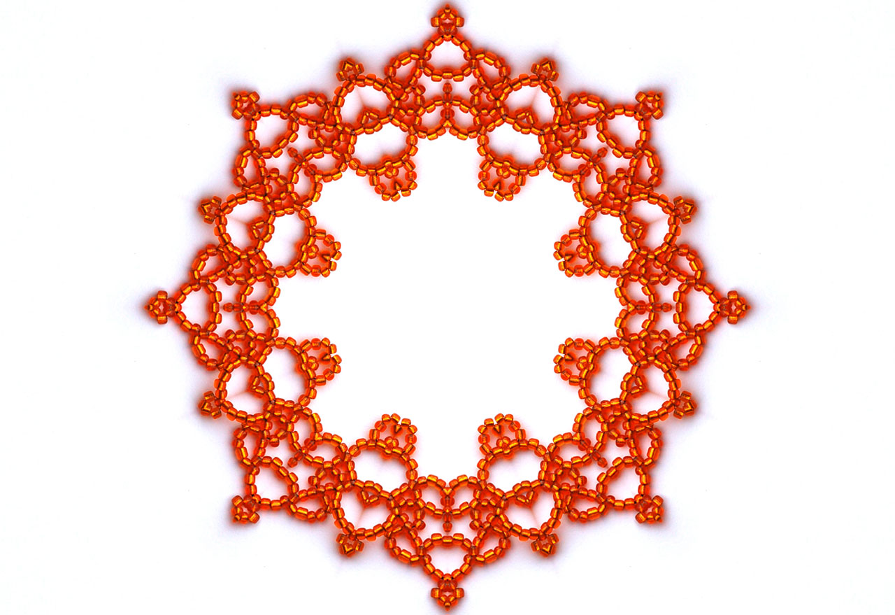 Orange Beaded Star