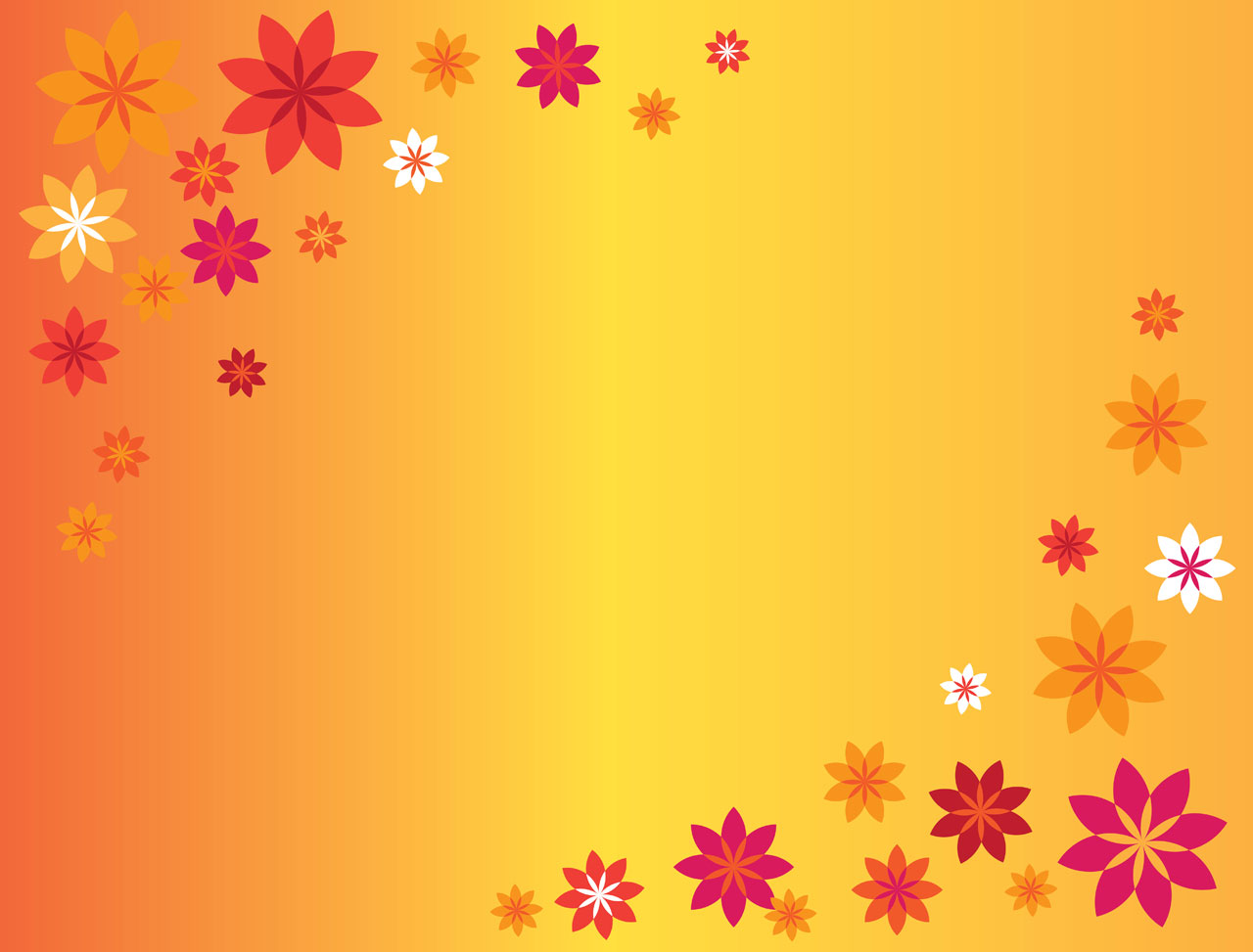 Narancssárga virágok illusztráció