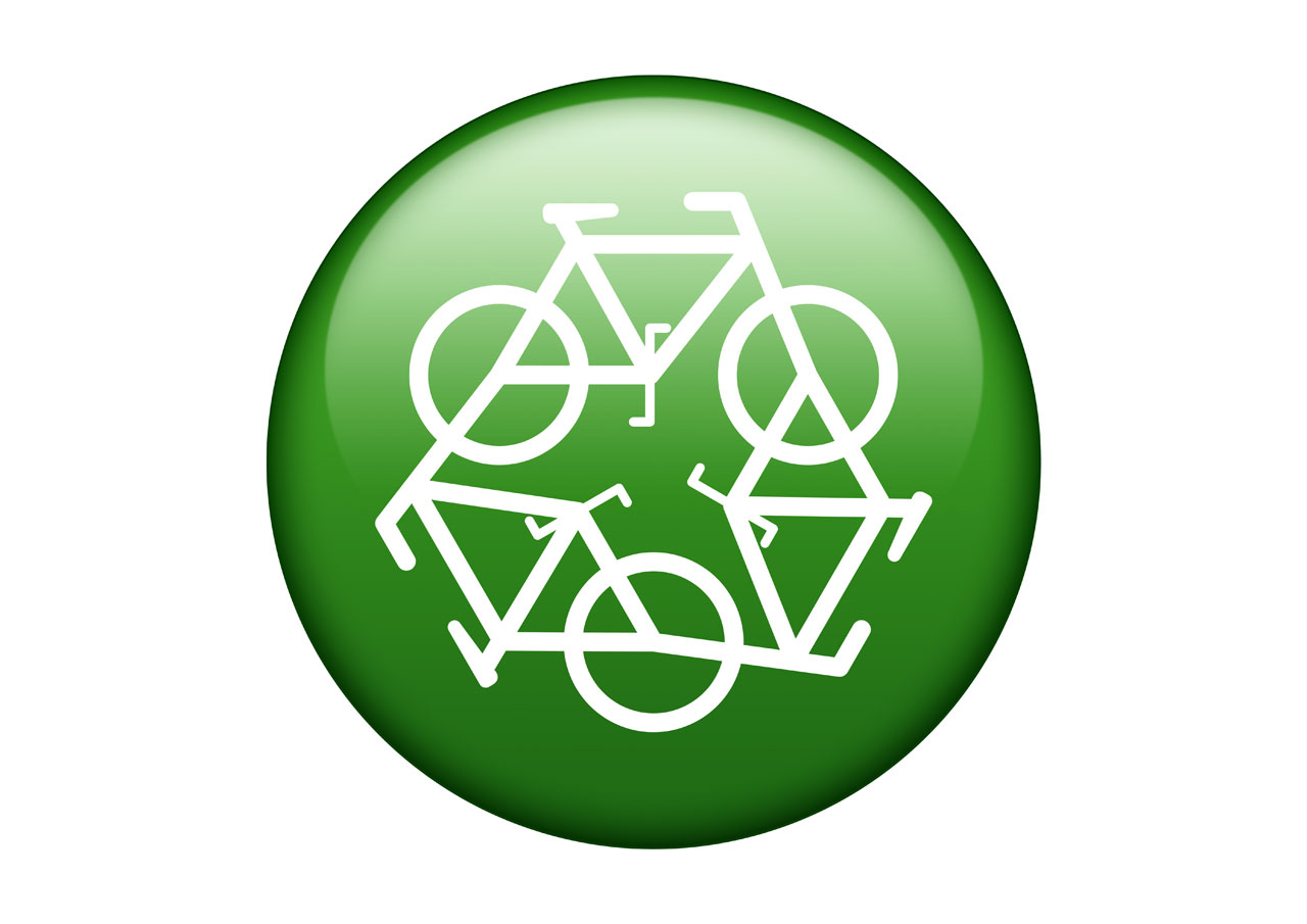 Zöld recycle symbol