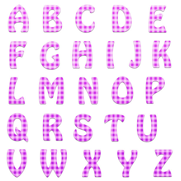 Alphabet Letters Gingham Checks Free Stock Photo - Public Domain Pictures
