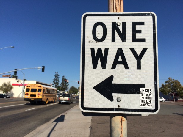 One Way Jesus Sign