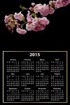 Calendario 2015 de la flor rosada