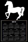 Calendário 2015 do cavalo branco