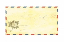 Envelope do correio aéreo da flor do vin