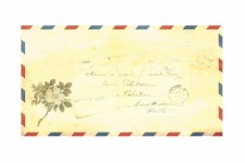 Poste aérienne Enveloppe Script Vintage