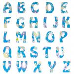 Lettere alfabeto floreale