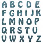 Alfabet Letters in Denim