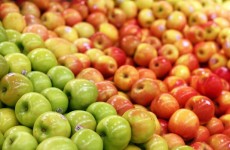 Las manzanas en el supermercado