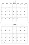 Апрель Май 2015 Календарь шаблона