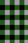 Black and green block pattern