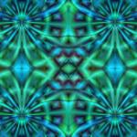 Blue green kaleidoscope