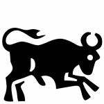 Bull abstract silhouette