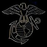 Etsning av Marine Symbol