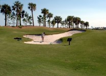 Golfer in Sand-Falle