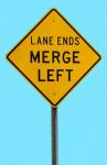 Lane Ends Sign