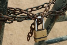 Locked Gate Padlock Chain