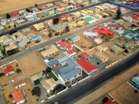 Město narraville v poušti Namib