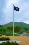 POW MIA Flagge über Friedhof