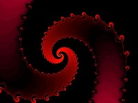 Red fractal spiral