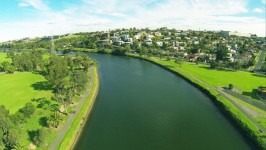 Vista aerea del fiume