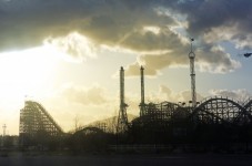 Silhouette Of Roller Coaster
