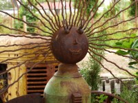 Fille soleil Fer Sculpture