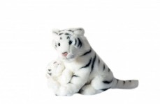Blanco Tigre de juguete de felpa